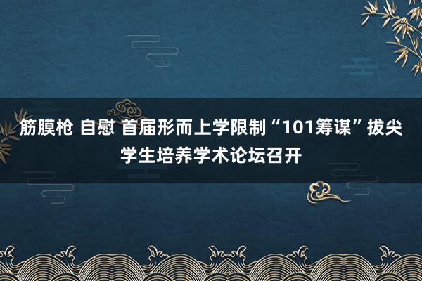 筋膜枪 自慰 首届形而上学限制“101筹谋”拔尖学生培养学术论坛召开